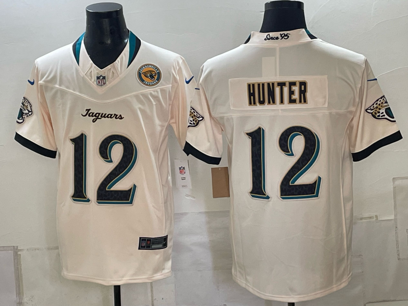 Men 2026 NFL Jacksonville Jaguars #12 Hunter cream Nike jersey 091501 